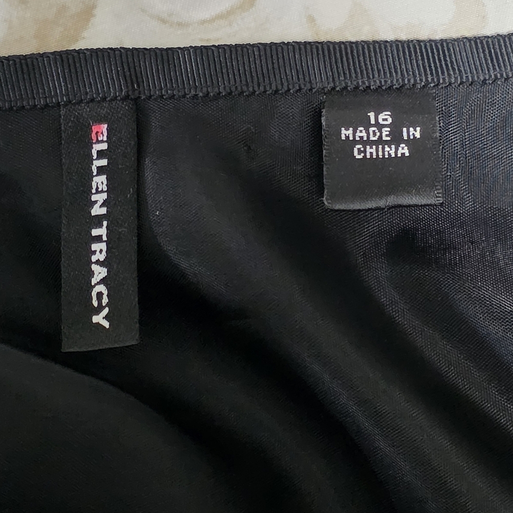 Ellen Tracy Silk Charcoal Maxi Skirt lined. - Picture 2 of 7